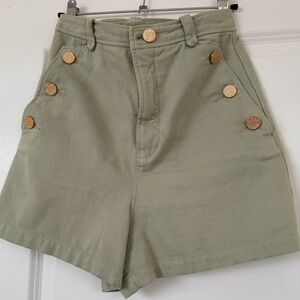 Zara Mint Green High Waisted Shorts